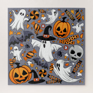 Ghosts Spooky en griezelige Schattigee Monsters Legpuzzel