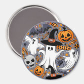 Ghosts Spooky en griezelige Schattigee Monsters Magneet (Voorkant / Achterkant)