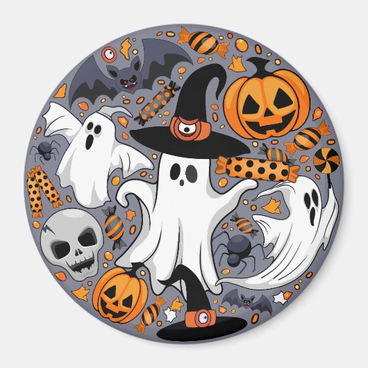 Ghosts Spooky en griezelige Schattigee Monsters Magneet (Voorkant)