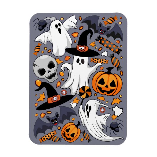 Ghosts Spooky en griezelige Schattigee Monsters Magneet (Verticaal)