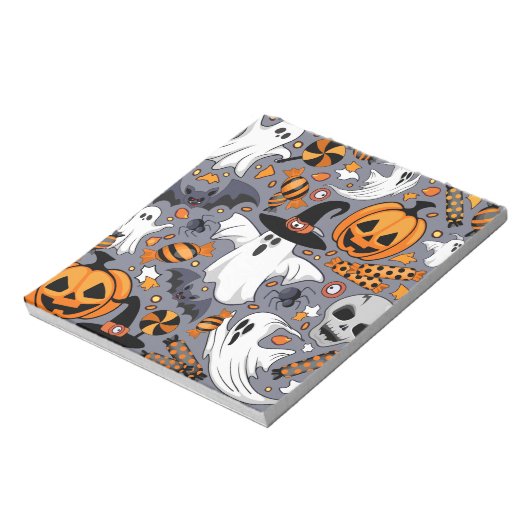 Ghosts Spooky en griezelige Schattigee Monsters Notitieblok (Linkerzijde)