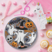 Ghosts Spooky en griezelige Schattigee Monsters Papieren Bordje (Feest)