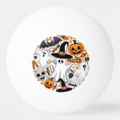 Ghosts Spooky en griezelige Schattigee Monsters Pingpongbal (Achterkant)