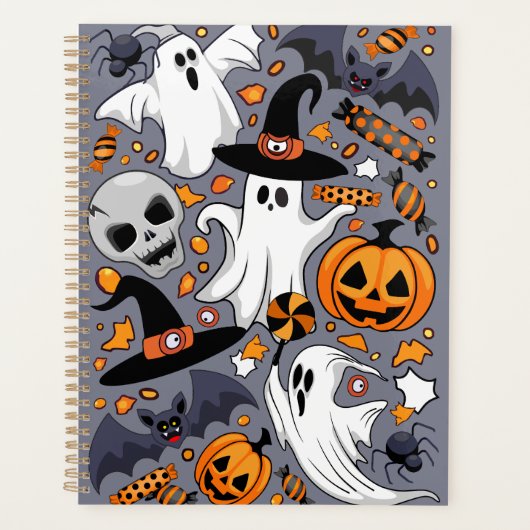 Ghosts Spooky en griezelige Schattigee Monsters Planner (Voorkant)