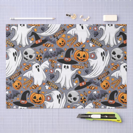 Ghosts Spooky en griezelige Schattigee Monsters Tissuepapier (Craft)