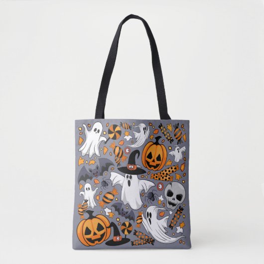Ghosts Spooky en griezelige Schattigee Monsters Tote Bag (Voorkant)
