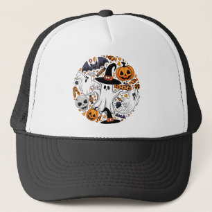Ghosts Spooky en griezelige Schattigee Monsters Trucker Pet