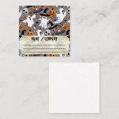 Ghosts Spooky en griezelige Schattigee Monsters Vierkante Visitekaartje (Voorkant / Achterkant)