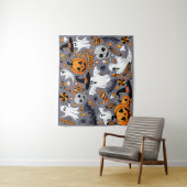 Ghosts Spooky en griezelige Schattigee Monsters Wandkleed (In situ)