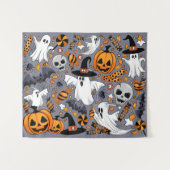 Ghosts Spooky en griezelige Schattigee Monsters Wandkleed (Voorkant (horizontaal))