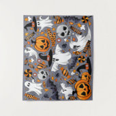 Ghosts Spooky en griezelige Schattigee Monsters Wandkleed (Voorkant)