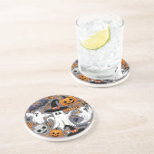 Ghosts Spooky en griezelige Schattigee Monsters Zandsteen Onderzetter (Zijkant)