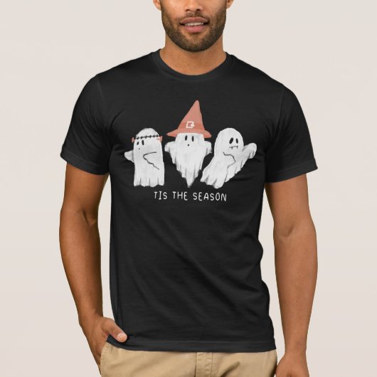 Ghosts Tis Het Seizoen Herfst Halloween T-shirt (Voorkant)