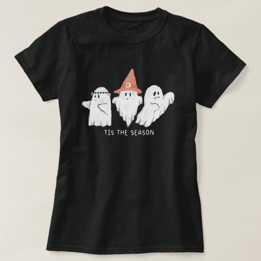 Ghosts Tis Het Seizoen Herfst Halloween T-shirt (Design voorkant)
