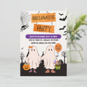 Ghosts Trick voor het behandelen van Halloween Par Kaart (Staand voorkant)