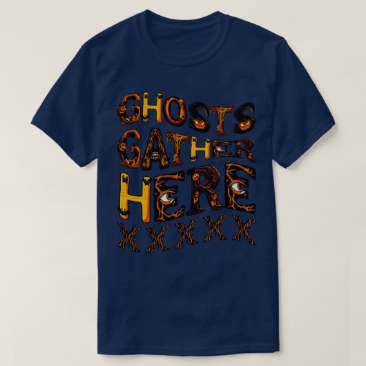 Ghosts verzamelen hier t-shirt (Design voorkant)