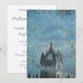 Ghosts vliegen rond een kerktoren Halloween Kaart (Voorkant / Achterkant)