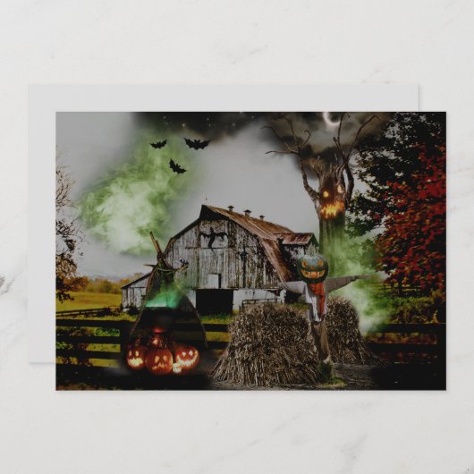 *~* Ghosts waarnemen Scary Trees HALLOWEEN CARD (Voorkant / Achterkant)