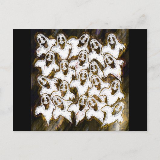 GHOSTS ZEGGEN BOO! BRIEFKAART (Voorkant)
