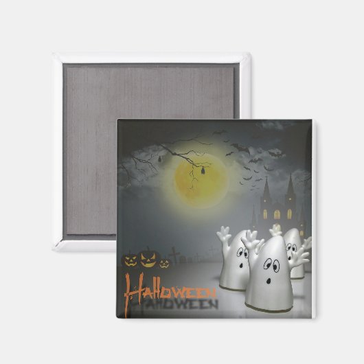 Ghosty Halloween Magneet (Voorkant / Achterkant)