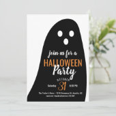 Ghosty Halloween Party Kaart (Staand voorkant)