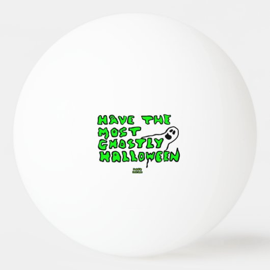 Ghosty Halloween Ping Pong Ball (Voorkant)