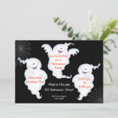 Ghosty Halloween Uitnodiging (Staand voorkant)
