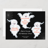 Ghosty Halloween Uitnodiging (Voorkant / Achterkant)