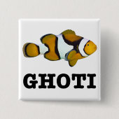 GHOTI-toets Vierkante Button 5,1 Cm (Voorkant)