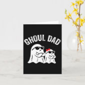 Ghoul Dad Funny Halloween Daddy Ghost  Kaart (Gele Bloem)
