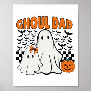 Ghoul Dad Halloween Ghost Spooky Seizoen Retro Dad Poster