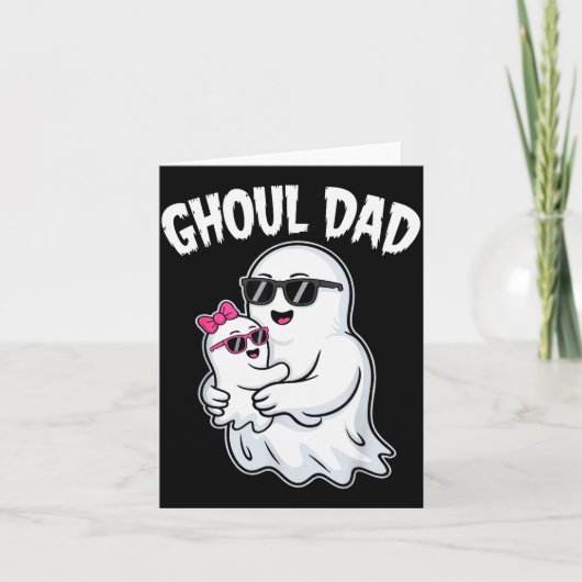 Ghoul Dad Shirt Men Daddy Soky Halloween Ghost Cos Kaart (Voorkant)