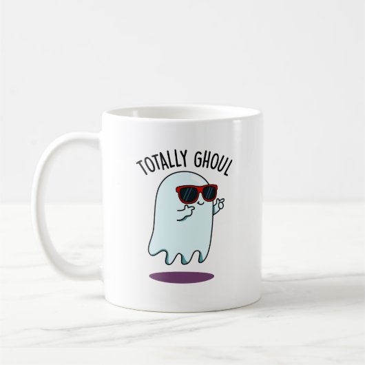 Ghoul Funny Cool Halloween Ghost Pun Koffiemok (Links)
