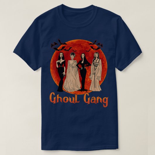 Ghoul Gang Horror Goth Queens Halloween Bride Funn T-shirt (Design voorkant)