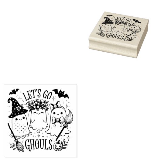 Ghoul Gang in volle bloei Rubberstempel (Gestempeld)