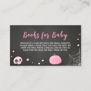 Ghoul Ghost Halloween Baby shower Boeken voor Baby Informatiekaartje