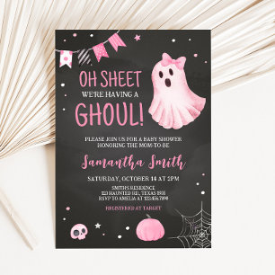 Ghoul Ghost Halloween Baby shower Kaart