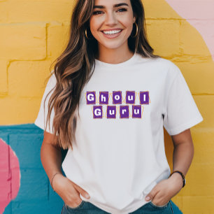 Ghoul Guru oranje Halloween typografie Tri-Blend Shirt
