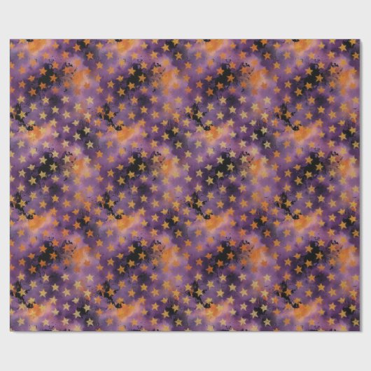 Ghoul Halloween Vintage Pattern Cadeaupapier (Vlak)