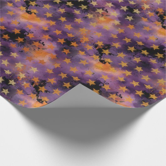 Ghoul Halloween Vintage Pattern  Cadeaupapier (Hoek)