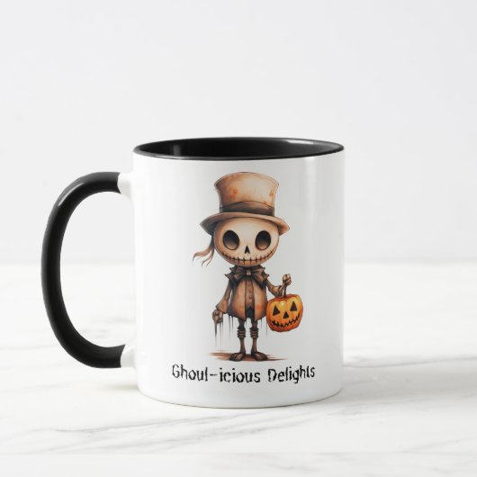 Ghoul-icious Delights Ghoul Skelet Halloween Mok (Links)