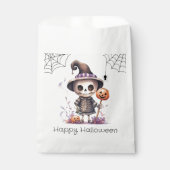 Ghoul in Heksen Pet Spiderwebs Happy Halloween Bedankzakje (Voorkant)