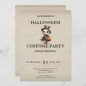 Ghoul in Top Hat Jack-O' Lantern  Halloween Kaart (Voorkant / Achterkant)