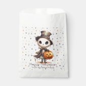 Ghoul in Top Hoed Schattigee achtergrond Happy Hal Bedankzakje (Voorkant)