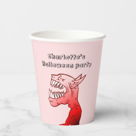 Ghoul met een mooie lach papieren bekers