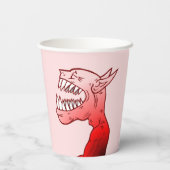 Ghoul met een mooie lach papieren bekers (Achterkant)