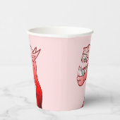 Ghoul met een mooie lach papieren bekers (Rechts)