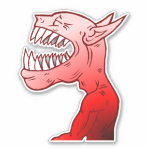 Ghoul met een mooie lach sticker