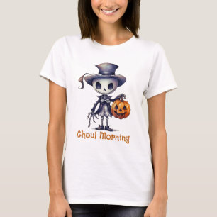 Ghoul Morning Ghoul Skelet Halloween Mok T-shirt