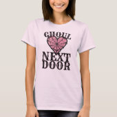 Ghoul Next Door Heart Web - Schattigee Spooky Hall T-shirt (Voorkant)